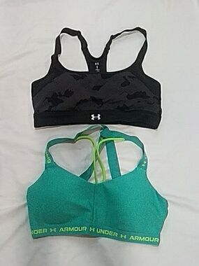 Under Armour Black & Teal Sports Bras Pack